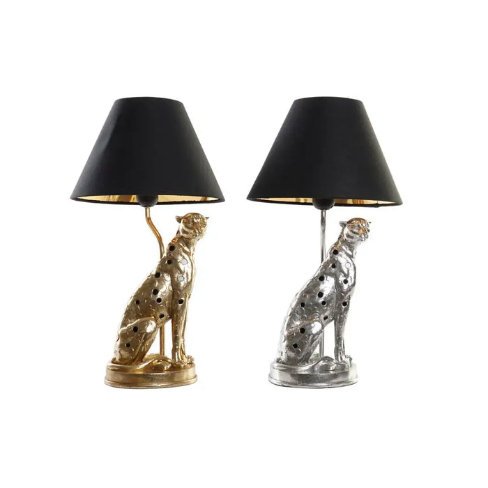 Desk lamp DKD Home Decor Silver Black Golden 26 x 26 x 46 cm Resin 220 V 50 W (2 Units) - Декорация и Осветление<<<Дом