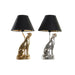 Desk lamp DKD Home Decor Silver Black Golden 26 x 26 x 46 cm Resin 220 V 50 W (2 Units) - Декорация и Осветление<<<Дом