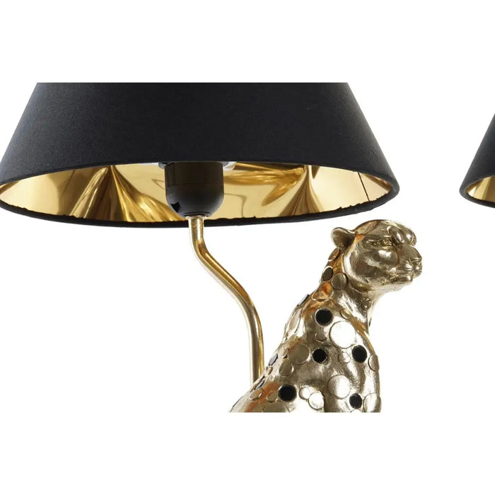 Desk lamp DKD Home Decor Silver Black Golden 26 x 26 x 46 cm Resin 220 V 50 W (2 Units) - Декорация и Осветление<<<Дом
