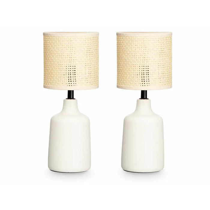 Desk lamp Gift Decor White 60 W 2 Units - Декорация и Осветление<<<Дом Градина<<<BigBuy&&&Лампи<<<Декорация и
