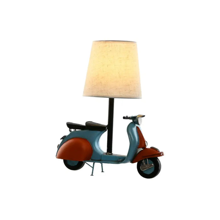 Desk lamp Home ESPRIT Blue Orange Linen Metal 31 x 15 x 34 cm - Декорация и Осветление<<<Дом