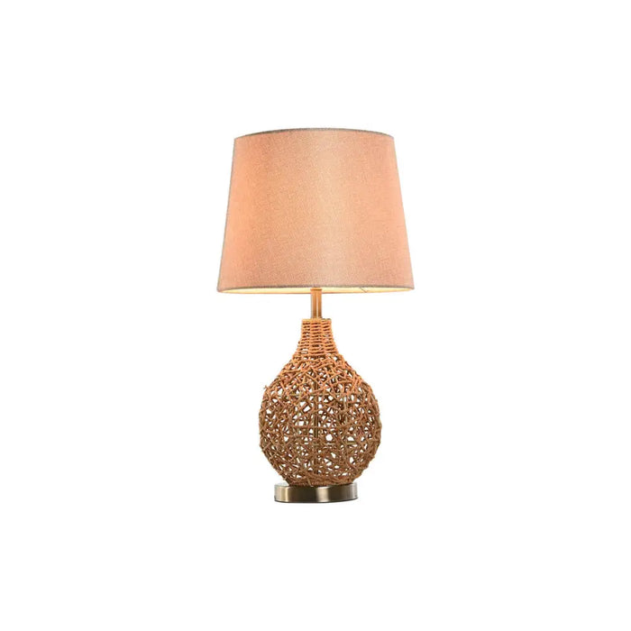 Desk lamp Home ESPRIT Brown Beige Golden Natural 50 W 220 V 33 x 33 x 60 cm - Декорация и Осветление<<<Дом
