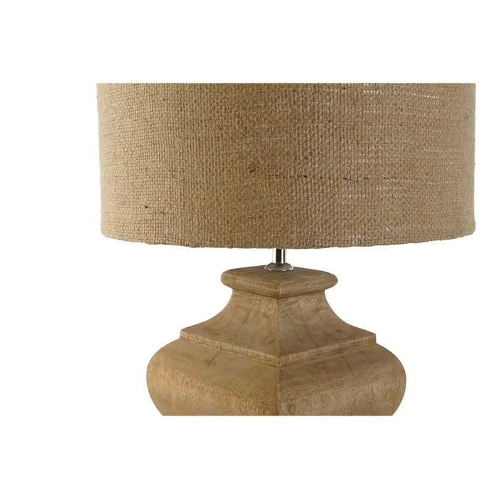 Desk lamp Home ESPRIT Natural Jute Wood 50 W 220 V 36 x 36 x 58 cm - Декорация и Осветление<<<Дом