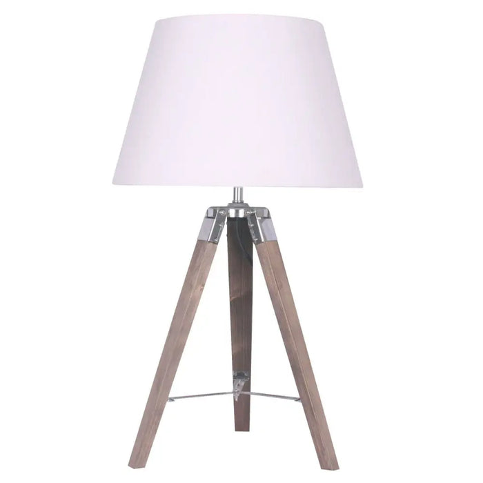 Desk lamp Home ESPRIT White Brown Wood 36 x 36 x 60 cm - Декорация и Осветление<<<Дом