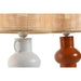 Desk lamp Home ESPRIT White Natural Terracotta Metal Bamboo 50 W 220 V 22 x 22 x 33 cm (2 Units) - Декорация и