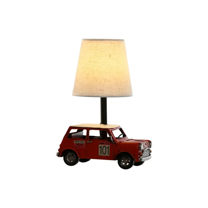 Desk lamp Home ESPRIT White Red Linen Metal 20 x 14 x 27 cm - Декорация и Осветление<<<Дом