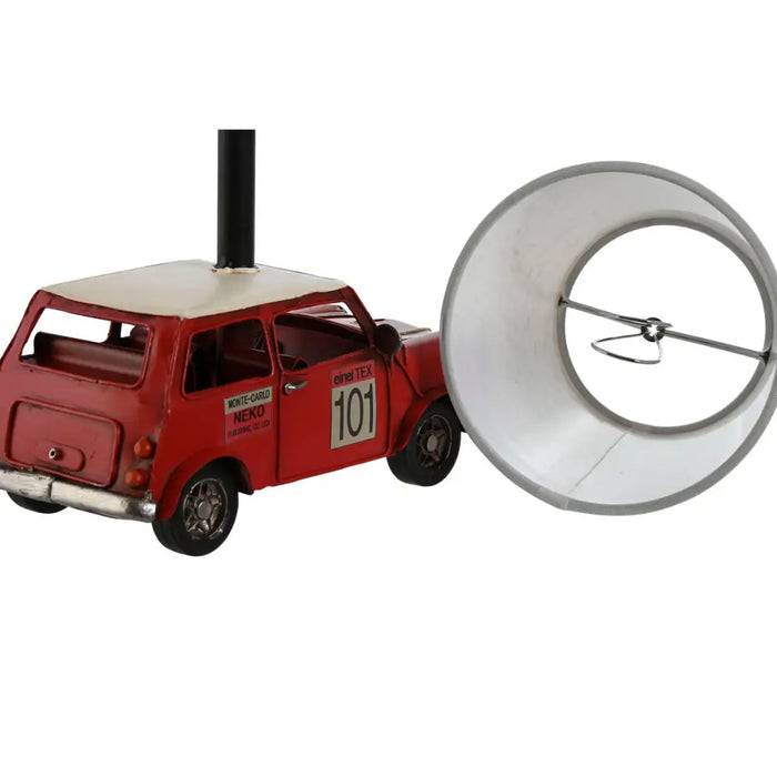 Desk lamp Home ESPRIT White Red Linen Metal 20 x 14 x 27 cm - Декорация и Осветление<<<Дом