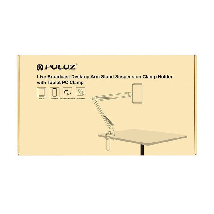 Desk stand Puluz with phone/tablet holder (black) - Tripods<<<Mounts<<<Tripods<<<Selfie Sticks<<<Booms<<<Photo