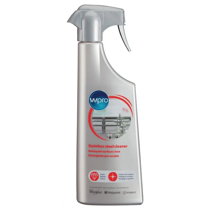 Detergent WPRO 484000008423 500ml for stainless steel and chrome surfaces - Аксесоари за бяла
