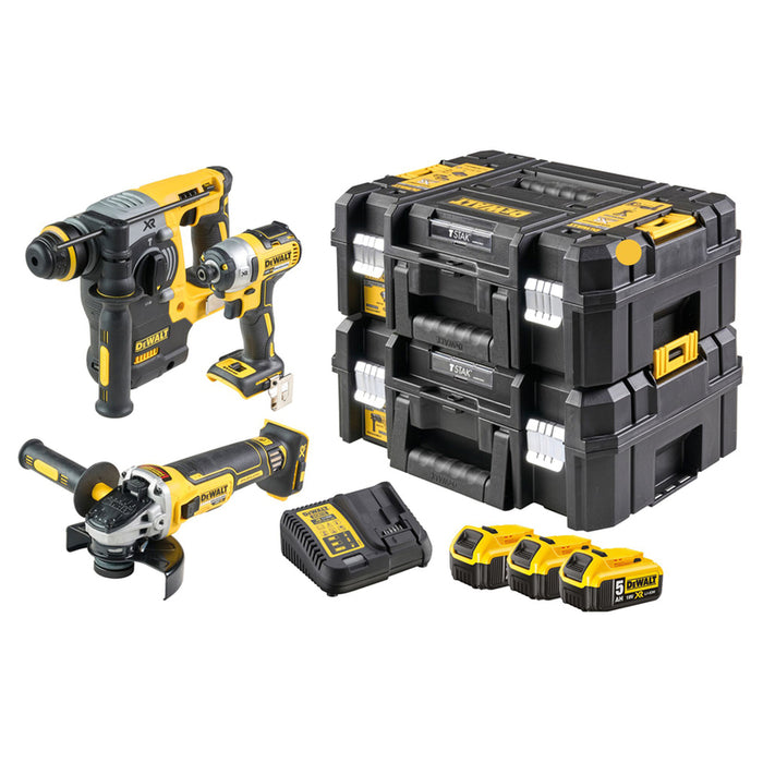 DEWALT DCK305P3T-QW 18 V CORDLESS BRUSHLESS KIT, NUMBER OF BATTERIES 3, 5.00 Ah, CASE