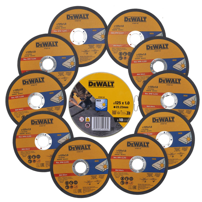 STAINLESS STEEL CUTTING DISC DEWALT DT3507-QZ 10 PCS.