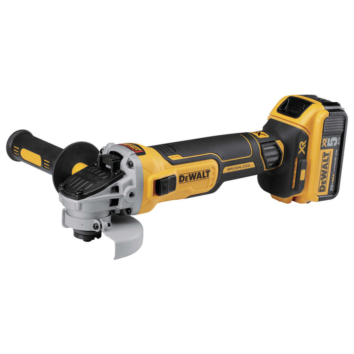 CORDLESS BRUSHLESS ANGLE GRINDER DEWALT DCG405P2-QW 18 V, CASE, 125 mm, 5.00 Ah, NUMBER OF BATTERIES 2