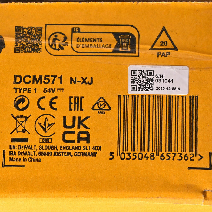 DeWALT DCM571N-XJ 54/18V Grass Trimmer (without battery or charger) 38 cm Battery Black, Yellow