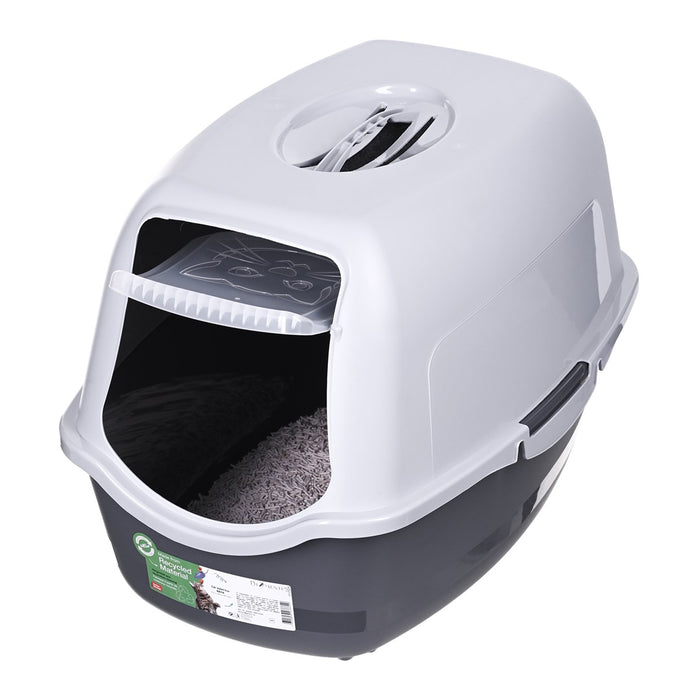 DIAMENTIQ BAYA light grey/dark grey -  cat litter box - 55,5 x 40 x 38,7 cm