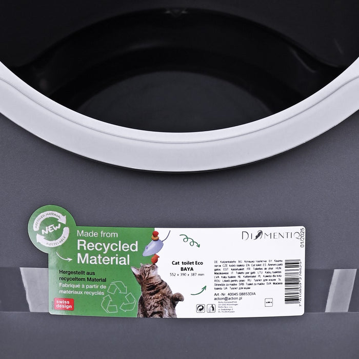 DIAMENTIQ BAYA light grey/dark grey -  cat litter box - 55,5 x 40 x 38,7 cm