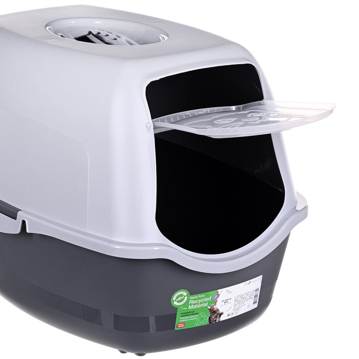 DIAMENTIQ BAYA light grey/dark grey -  cat litter box - 55,5 x 40 x 38,7 cm