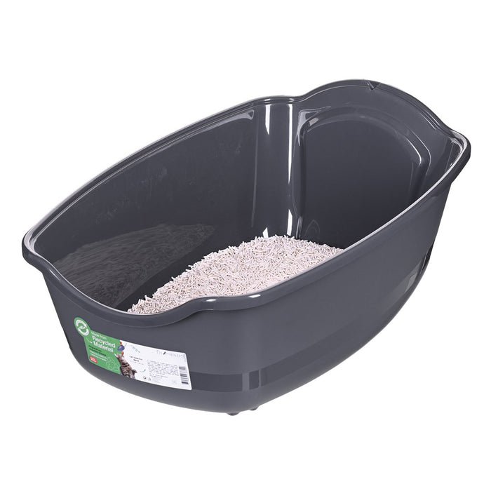 DIAMENTIQ BAYA light grey/dark grey -  cat litter box - 55,5 x 40 x 38,7 cm