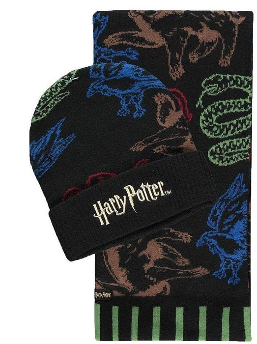 DIFUZED Harry Potter scarf and hat set, Black