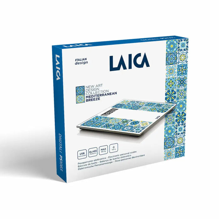 Digital Bathroom Scales LAICA Blue Tempered Glass 180 kg - Баня<<<Дом Градина<<<BigBuy&&&Кантари за баня<<<Баня<<<Дом