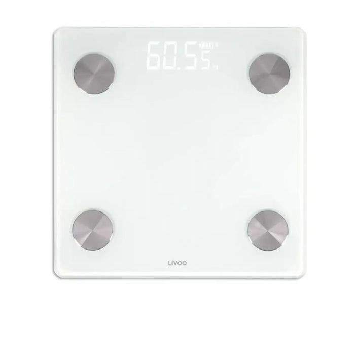 Digital Bathroom Scales Livoo DOM528W White Tempered glass 180 kg - Кантари за баня<<<Баня<<<Дом Градина<<<BigBuy