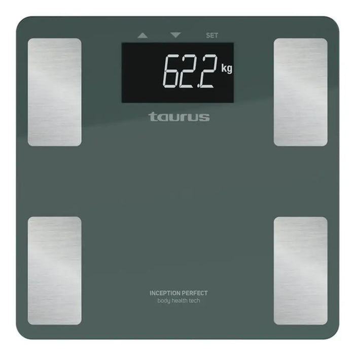 Digital Bathroom Scales Taurus INCEPTION PERFE Blue Green Tempered Glass 180 kg - Баня<<<Дом Градина<<<BigBuy&&&Кантари