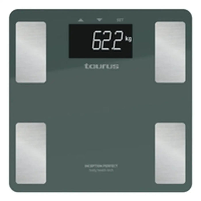 Digital Bathroom Scales Taurus INCEPTION PERFE Blue Green Tempered Glass 180 kg - Баня<<<Дом Градина<<<BigBuy&&&Кантари