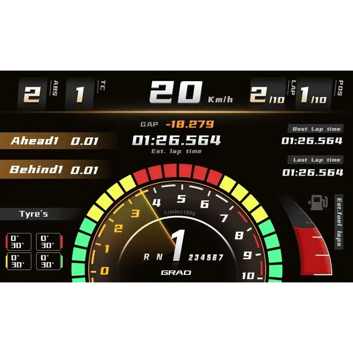 Digital dashboard MOZA RM Dashboard - Аксесоари за Волани<<<Геймърска периферия<<<ValiAPI