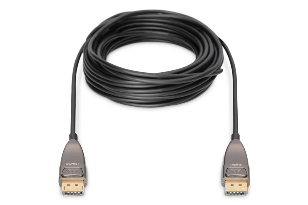 Digitus DisplayPort AOC Hybrid Fiber Optic Cable, UHD 8K, 10 m
