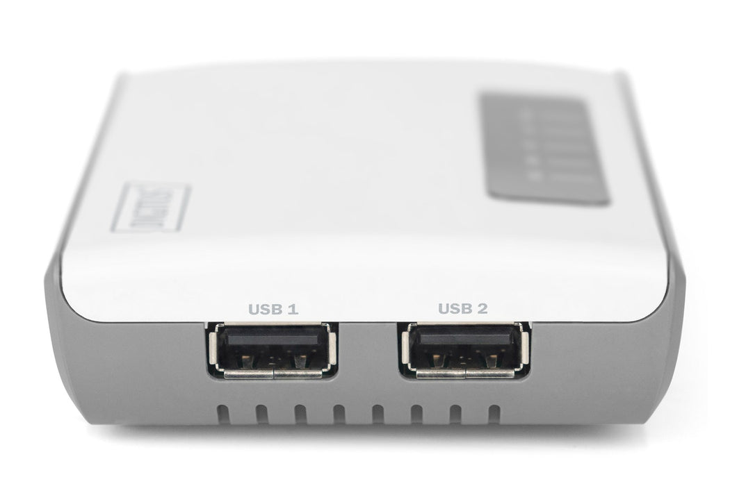 Digitus 2 Port USB 2.0 Wireless Multi-Functional Network Server, 300 Mbps
