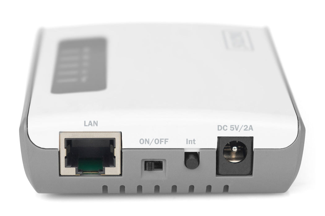 Digitus 2 Port USB 2.0 Wireless Multi-Functional Network Server, 300 Mbps