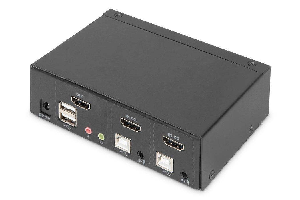 Digitus KVM Switch, 2 Port, Single Display, 4K, HDMI®