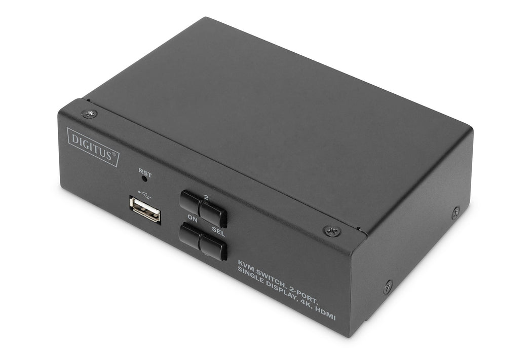 Digitus KVM Switch, 2 Port, Single Display, 4K, HDMI®