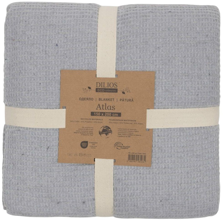 BLANKET ATLAS DILIOS 150X200 CM GRAY