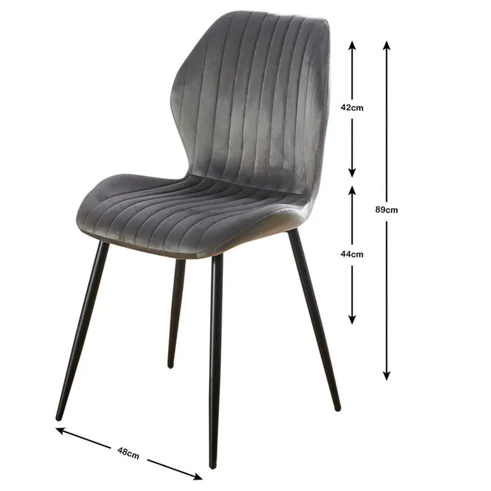 DINING CHAIR KJC104 GRAY - Трапезни столове<<<Мебели и обков<<<Мебели и интериор<<<Praktiker&&&Трапезни