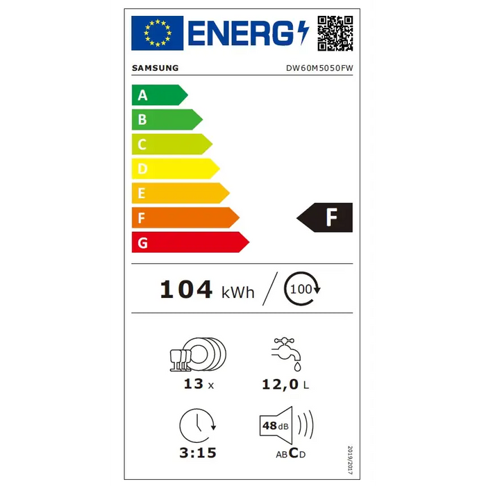 Dishwasher 60cm Samsung DW60M5050FW/EC/DW - Съдомиялни машини<<<SAMSUNG съдомиялни