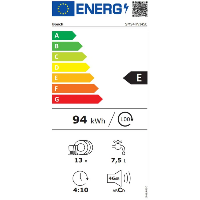 Dishwasher BOSCH SMS4HVI45E - Съдомиялни 60 см<<<Съдомиялни<<<Едра бяла техника<<<TechnoMix&&&Последни бройки<<<Едра