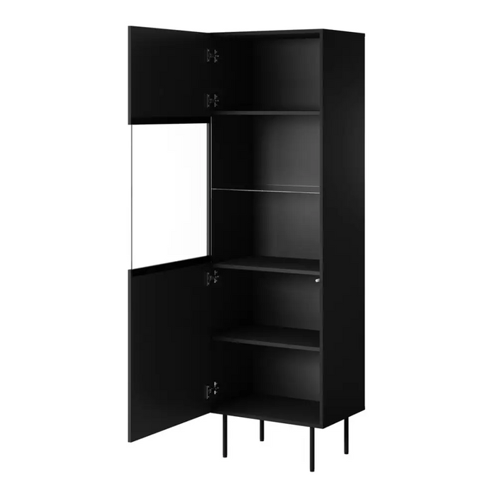 Display case PALAZZO 60x42x190 black + oak craft - Wooden shelvesRGA-DRE<<<ShelvesRGA<<<ActionPL
