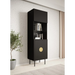 Display case PALAZZO 60x42x190 black + oak craft - Wooden shelvesRGA-DRE<<<ShelvesRGA<<<ActionPL