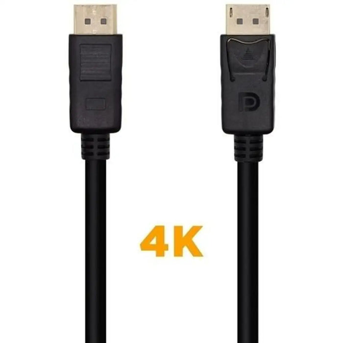 DisplayPort Cable Aisens A124-0549 Black 1,5 m - Компютър Кабели и адаптери<<<Компютри| Електроника<<<BigBuy&&&Кабели