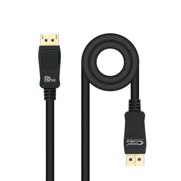 DisplayPort Cable NANOCABLE 10.15.2502 Black HDR 8K Ultra HD - Компютър Кабели и адаптери<<<Компютри|