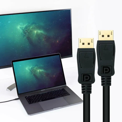 DisplayPort Cable NANOCABLE 10.15.2601 Black 1 m - Компютър Кабели и адаптери<<<Компютри| Електроника<<<BigBuy&&&Кабели