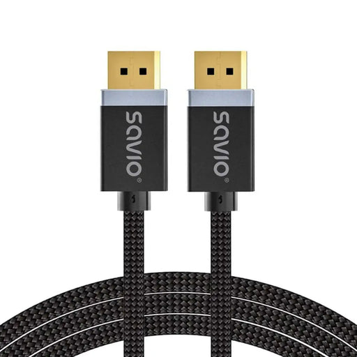 DisplayPort Cable Savio CL-176 Black 3 m - Кабели DisplayPort<<<Компютър Кабели и адаптери<<<Компютри|