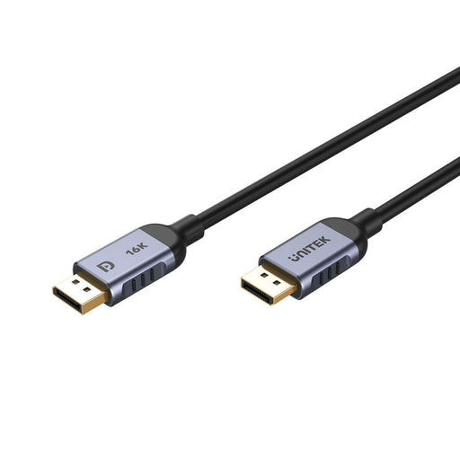 DisplayPort Cable Unitek C1628GY01-1M Black Grey 1 m - Кабели DisplayPort<<<Компютър Кабели и адаптери<<<Компютри|