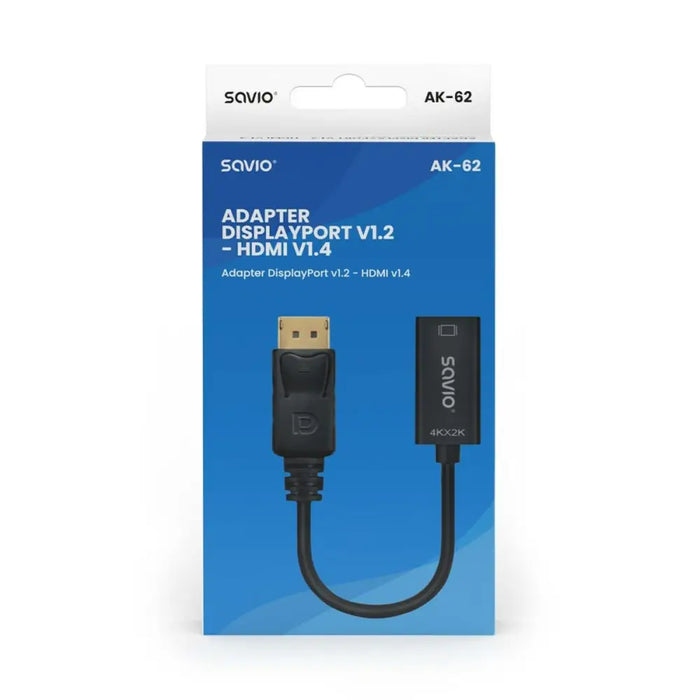 DisplayPort to HDMI Adapter Savio AK-62 20 cm - Кабели DisplayPort<<<Компютър Кабели и адаптери<<<Компютри|