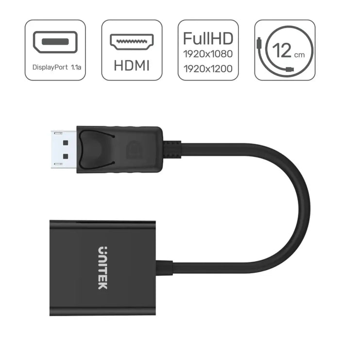 DisplayPort to HDMI Adapter Unitek Y-5118DA Black - Адаптери<<<Компютър Кабели и адаптери<<<Компютри|