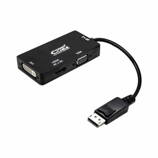 DisplayPort to VGA/DVI/HDMI adapter 3 en 1 NANOCABLE 10.16.3301-BK Black - Компютър Кабели и адаптери<<<Компютри|