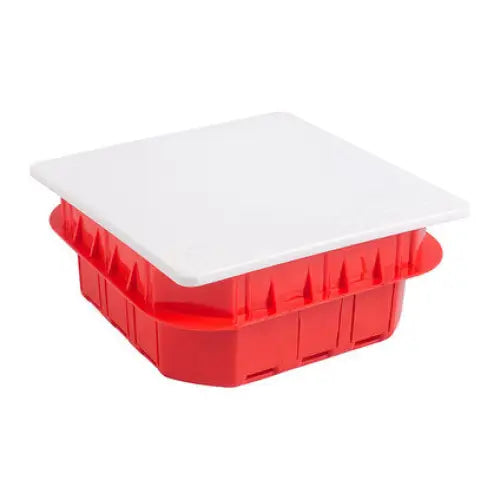 DISTRIBUTION BOX BORSAN LUX 100x100x45mm WITH LID - Инсталационни материали<<<Електроматериали<<<Строителни