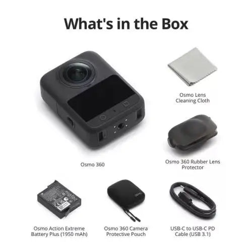 DJI Action Camera Osmo 360 Standard Combo Black EU (CP.OS.00000441.04) - Cameras<<<Основна<<<DunaXML&&&Електроника