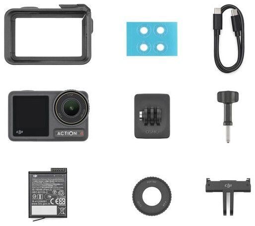DJI Osmo Action 4 Standard Combo Action Camera 10 MPx 4k 120fps Black EU (CP.OS.00000269.01)