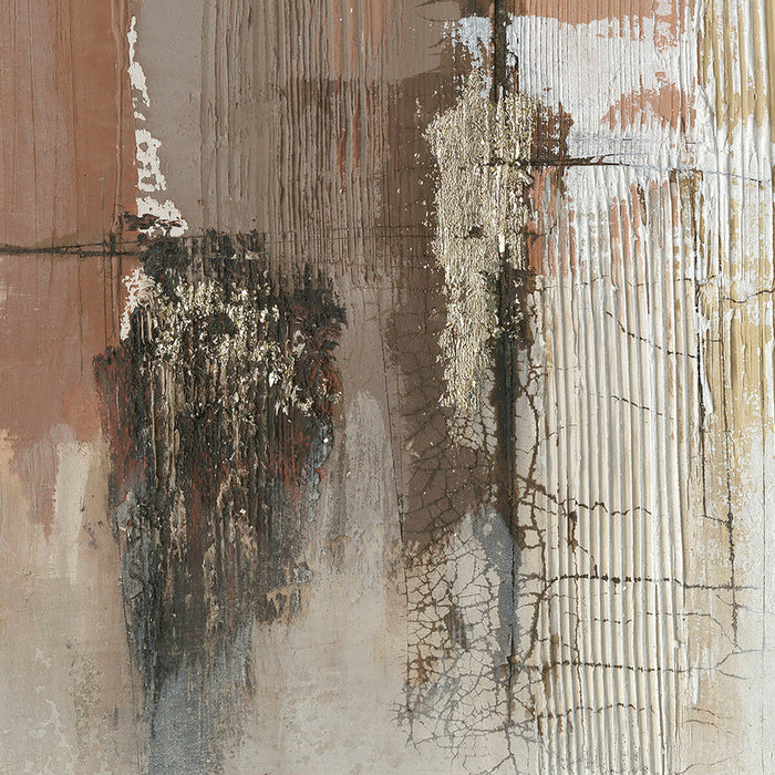 Canvas DKD Home Decor Pinewood Canvas 100 x 2,4 x 100 cm